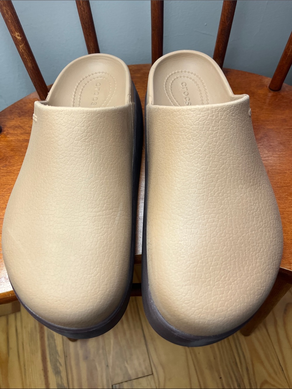 Crocs Dylan Platform Clog Sepia Brown Women’s Size 9 Chunky Slip On Sandals EUC - Picture 4 of 11